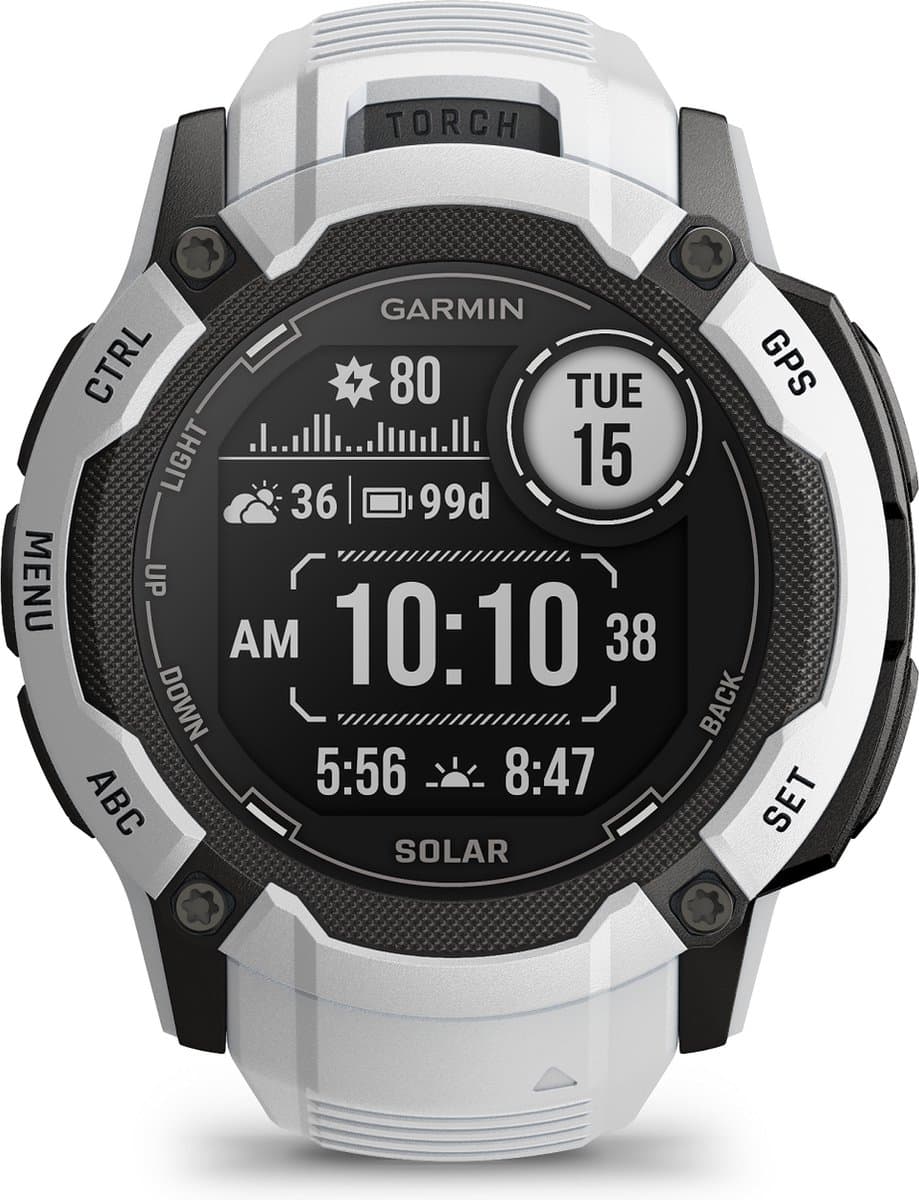 Garmin Instinct 2X Solar - Smartwatch - Oneindige batterijduur met Solar - Ingebouwde zaklamp - Multi-band GNSS - Whitestone — afbeelding 1