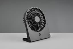 Trio Leuchten - Tafelventilator Breezy - Draadloos - Hoogte 23 cm - Accu oplaadbaar - 3 snelheden - Bureau ventilator - zwart — thumbnail 4