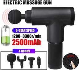 Q-time - Massage Gun - Professionele Sport Massage - Rug Massage - Nek Massage - Massage Apparaat - Spier Massage - Stress Massage - Triggerpoint - Spierherstel & Spierontspanning - Blauw — thumbnail 2