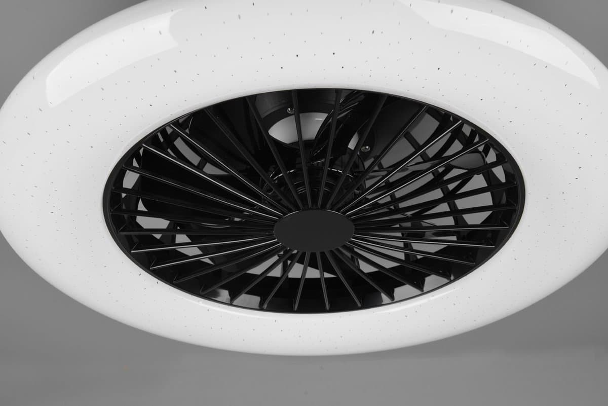 REALITY STRALSUND - Plafondventilator - Zwart mat - incl. 1x SMD 30 W - Licht apart schakelbaar - Afstandsbediening - Dimbaar - Traploos instelbare lichtkleur - Niet geschikt voor externe dimmer - Geheugenfunctie - 3 snelheid - Zomer- en wintermodus — afbeelding 1