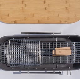 Designnest Flip Grill BBQ Gemakkelijk mee te nemen barbecue met draaibare roosters en geïntegreerde snijplank — thumbnail 2