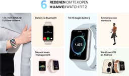 Huawei Watch Fit 2 Active - Smartwatch - 10 dagen batterijduur - Blauw — thumbnail 4
