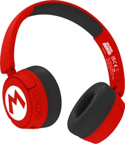 Super Mario - Mario logo - draadloze kinderkoptelefoon - volumebegrenzing - lange batterijduur - microfoon - opvouwbaar - bluetooth — thumbnail 3