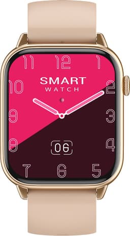 Belesy® HIMALAYA - Smartwatch Heren – Smartwatch Dames - Horloge – Stappenteller – Calorieën - Hartslag – Sporten - Je eigen foto als wijzerplaat - Kleurenscherm - Full Touch - Bluetooth Bellen – Goud – Silicone – Roze - Moederdag — thumbnail 3