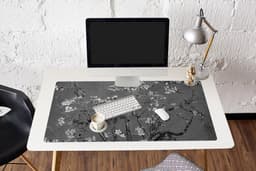 Muismat XXL 120x60 cm - Bureau onderlegger - Bureau mat Amandelbloesem - Van Gogh - Zwart Wit - Bureaumat - Gaming mousepad xl - Bureaulegger groot - Computer deskmat — thumbnail 4