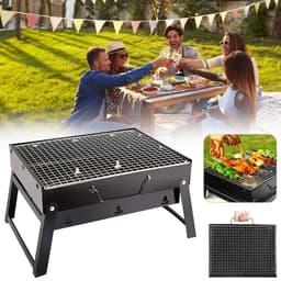WRPC Barbecue - BBQ - Draagbaar - Opvouwbaar - losse Vuurschaal en Grillrooster - Zwart — thumbnail 5