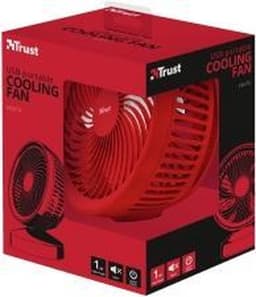 Trust - Ventu - USB Ventilator - Rood - Met powerbank 4400 mAh - Voor op het strand - op vankantie — thumbnail 2