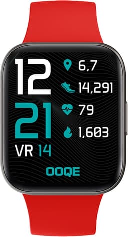OOQE WATCH PRO 6 - Smartwatch Heren en Dames | Geschikt voor iOS en Android | Full HD | Notificaties | Gezondheidsanalyse | Sportanalyse | GPS koppeling | Music & Call Control | Spelletjes | Ergonomisch | Nederlandstalig | Rood — thumbnail 2