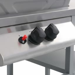 vidaXL Gasbarbecue met 3-laags zijtafel zwart en zilverkleurig — thumbnail 3