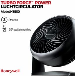 Krachtige Honeywell TurboForce-ventilator (stille verkoeling, 90° variabele kanteling, 3 snelheidsinstellingen, wandmontage, tafelventilator) HT900E — thumbnail 2