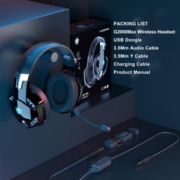 PHOINIKAS G2000 Max - 2.4GHz Draadloze Gaming Headset - met microfoon - Over-ear Koptelefoon - Nintendo Switch/PS4/PS5/PC/Xbox - Zwart — thumbnail 3