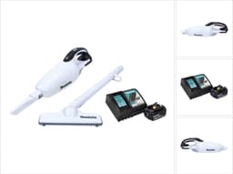 Makita DCL 181 FRF1W Snoerloze stofzuiger 18 V Wit + 1x oplaadbare accu 3.0 Ah + lader — thumbnail 1