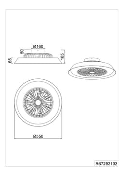 REALITY VARBERG - Ventilator - Zwart - incl. 1x SMD 30W — thumbnail 3