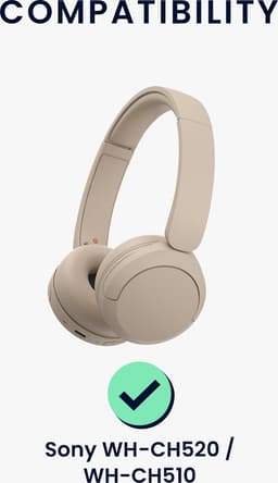 kwmobile hoes geschikt voor Sony WH-CH520 / WH-CH510 / MDR-ZX110 - 22,5 x 17 cm - Beschermhoes voor headset in zwart - Van neopreen — thumbnail 2
