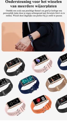 Kiraal Livery - Schitterende Activity Tracker - Stijlvol - Android & iOS - RVS - Zwart — thumbnail 5