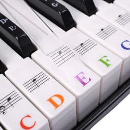 Piano Stickers - Keyboard Stickers - Eenvoudig Muzieknoten Leren - 49/54/61/88 Toetsen - Kleur — thumbnail 4