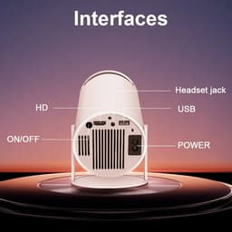 Portable Projector Beamer | Draagbare Beamer |Projector | Hy300 | 4K | Android 11 Dual Wifi | Home Cinema Outdoor | Projector | Beamer | Makkelijk mee te nemen | 180-graden Rotatie | Luxury | — thumbnail 2