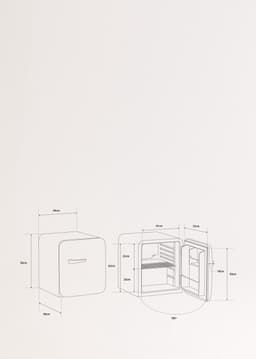 CREATE - Koelkast in retrostijl - Gebroken wit - Handvat Zilver - FRIDGE RETRO 48L — thumbnail 4