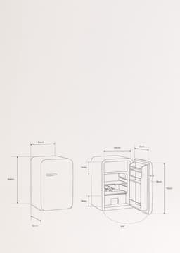 CREATE - Koelkast in retrostijl - Zwart - Handvat Zwart - FRIDGE RETRO 107L — thumbnail 3