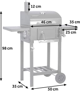 BBQChef™ Houtskoolgrill Berdsen BD-892 Zwart — thumbnail 3