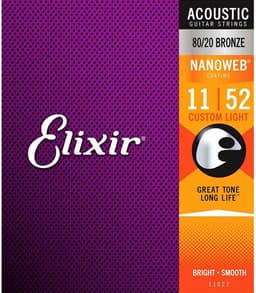 Elixir Nanoweb - Akoestische Gitaarsnaren - 80/20 Brons - Custom Light - Langdurige Toon - Coating Tussen De Wikkelingen - .011-.052 — thumbnail 2