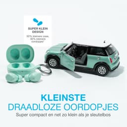 JLab JBuds Mini Draadloze Oordopjes - Bluetooth Oortjes Draadloos - 20 uur Batterijduur - Klein Design - Noise Cancelling Microfoon - Touch Sensoren - Multipoint - Mint — thumbnail 2