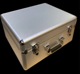 Vinylkoffer voor 250 - 300 singles / Zilver aluminium / platenkoffer - Vinylsingles - Singlekoffer - Vinyl - Koffer - platen — thumbnail 1