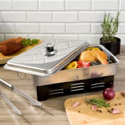 Kinghoff Balkon Roker met Thermometer - RVS, Compact en Draagbaar - Ideaal voor Vis, Kip en Vlees - Barbecue Roker - BBQ Smoker — thumbnail 2