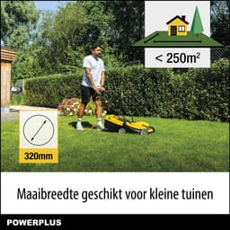 Powerplus elektrische grasmaaier POWEG62205 - 1300 W, 320 mm Ø grasmachine, tuintoestel, met grasopvangsysteem en achteruitworp — thumbnail 2
