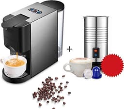 Bolt Edge Koffiemachine - 4-in-1 - Met Melkopschuimer - Geschikt Voor Nespresso & Pads — thumbnail 1