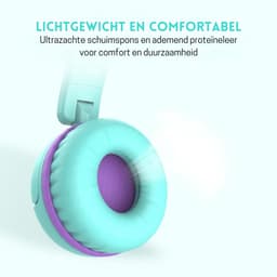 StayPowered Koptelefoon - Veilig & Comfortabel voor Kinderen - 85dB Geluidslimiet - Zacht Memory-Schuim - Ergonomisch Ontwerp - Opvouwbaar & Duurzaam - Verstrengelvrij Kabel - Universele Compatibiliteit - Lichtblauw - Levering Sneller dan Aangegeven! — thumbnail 3