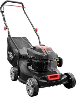 Luxe Grasmaaier – Benzine – Zelfrijdend – Grastrimmer – 406MM Snijbreedte – Instelbare Hoogte – 40L Capaciteit – Zwart — thumbnail 1