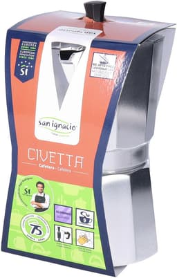 Zilveren percolator / espresso apparaat voor 9 kopjes - 400 ml - Koffiezetapparaat - Koffiezetter voor camping/caravan — thumbnail 3