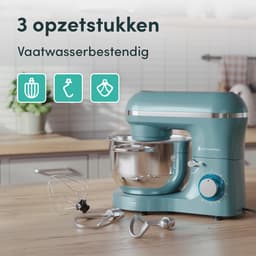 KitchenBrothers 2000W Keukenmachine - Keukenrobot - 6,2L - Mixer met Mengkom - Keukenmixer - BPA-vrij - Pastel Groen — thumbnail 4