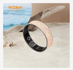 WizBay Premium Select® Gouden FrostLook Smart Ring Dames Heren - Oplaad Case - Hypoallergeen - Hartslag & Slaap Monitor - IP68 Waterdicht - O2 Meting - Gesture Functie - Multiple Sport Modi - #10 — thumbnail 4