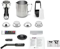 SAGE Barista Espressomachine+ ontkalker- Volautomatische Koffiemachine met Touchscreen, Melkopschuimer en Koffie-instellingen – Geborsteld RVS Grijs – Espresso, Cappuccino en Latte Macchiato- koffie zet apparaat- koffiezetapparaat- — thumbnail 2
