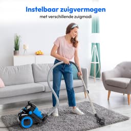 MEDION stofzuiger zonder stofzak P4000 (900 watt vermogen, 4,3 liter stofreservoir, wasbaar HEPA 13 filter, 11 m werkbereik, MD 11906) blauw — thumbnail 3