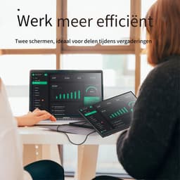 Draagbare LCD-Monitor - Draagbare Monitor Met Touchscreen - Ultradunne 15.6Inch 1920*1080P IPS Monitor - Full HD - Met Standaard - HDMI Portable Gaming Monitor - Zakelijke Draagbare Mini Laptop - Zwart — thumbnail 4