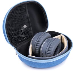 PowerLocus Koptelefoon Case - Koptelefoon Hoes- Hardcover – Harde Beschermhoes voor voor opvouwbare koptelefoon - Over Ear & On-Ear - Blauw — thumbnail 2