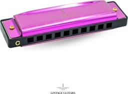 Mondharmonica C voor Volwassenen en Kinderen - Instructieblad - Metallic Purple Blues Harp — thumbnail 2