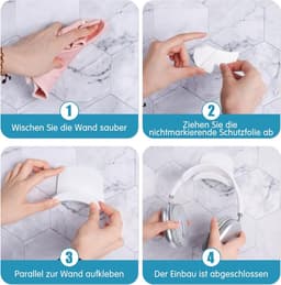 Koptelefoonhaak - 2stuks - Koptelefoon Houder voor onder Bureau - Headset Haak - Headset Standaard - standaard voor koptelefoon - Haakje voor spelcomputer - universeel hoofdtelefoon Hanger - Koptelefoon Standaard - Muur — thumbnail 3