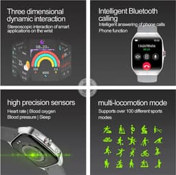 WizBay Premium Select® Smartwatch 1.95inch AMOLED - Bellen - AI Voice Assist - Magnetic Laden - Hart Monitor - O2 Bloeddrukmeter - Multi Sport Modi - Slaap - Message - Smartwatches - Zwarte Case - TPU Zwarte Band — thumbnail 2