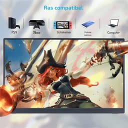 Portable Monitor - Full HD Scherm Voor Flexibel Gebruik - Lichtgewicht En Compact - Voor Gaming Of Werk — thumbnail 3