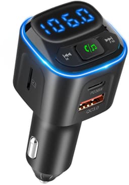 Wegman Bluetooth FM Transmitter - Handsfree Bellen Auto Carkit - Bluetooth Adapter Auto - 36W Autolader USB C - SD Kaart - USB Stick - USB C Lader — thumbnail 1
