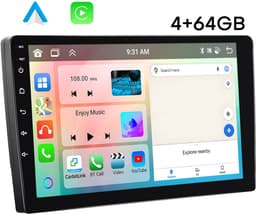 Boscer Autoradio 2Din Universeel - 10.1 Inch IPS HD Touchscreen - Android 15 - Apple Carplay & Android Auto (Draadloos) - 4+64GB - GPS Navigatiesysteem - Bluetooth, WiFi, MP5 - AHD Achteruitrijcamera — thumbnail 1