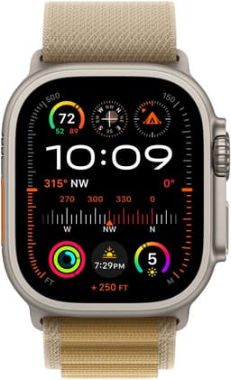 Apple Watch Ultra 2 GPS + Cellular 49mm Natural Titanium Case with Tan Alpine Loop - Medium — thumbnail 1