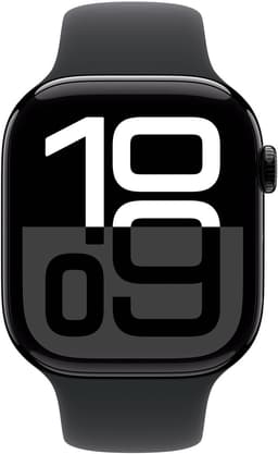 Apple Watch Series 10 - Wifi - 46mm - Zwarte Aluminium Case met Zwart Sportbandje - M/L — thumbnail 2