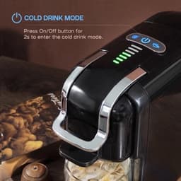 Koffiezetapparaat/melkopschuimer - Zwart - Koffie - Koffiemachine - 5-in-1 Compatibel ontwerp - Koud/warm functie - Koffiezetapparaat cups — thumbnail 2
