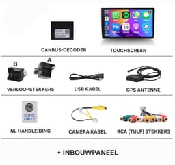 Autoradio 2/32 met Carplay en Android auto | Geschikt voor Mercedes Benz A, B, V klasse, Vito, Viano Sprinter en Vw Volkswagen Crafter 2004-2017 | Radio scherm met Navigatie | 2004 2005 2006 2007 2008 2009 2010 2011 2012 2013 2014 2015 2016 2017 B200 — thumbnail 3