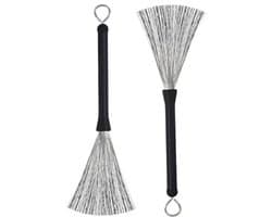 Drum Brushes 1 paar - Rubber Handvat - Jazz Drum - Lengte Ca 32.5 cm -